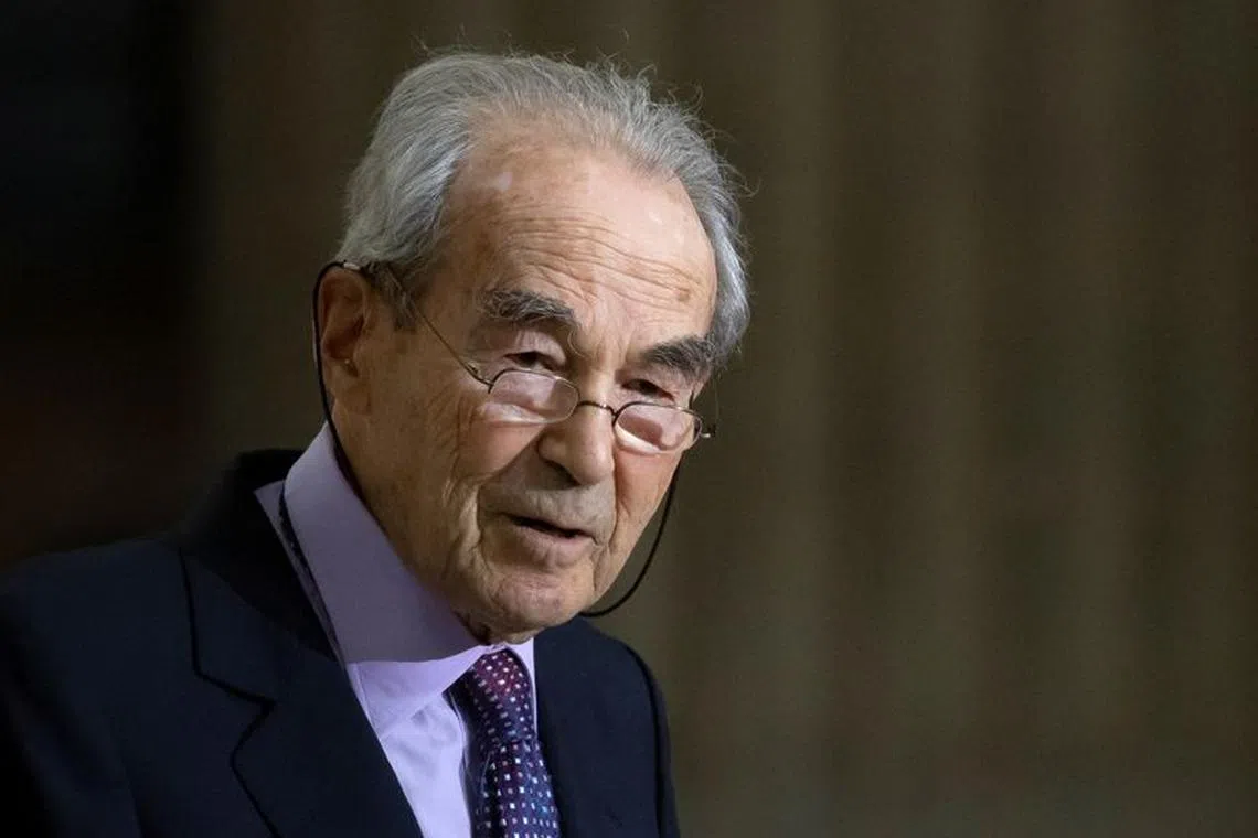 Former French Justice Minister Robert Badinter, author of the abolitionist law in France, delivers a speech during a ceremony marking the 40th anniversary of the abolition of the death penalty in France, at the Pantheon in Paris, France, October 9, 2021. EPA-EFE/Ian Langsdon/Pool via REUTERS/File Photo