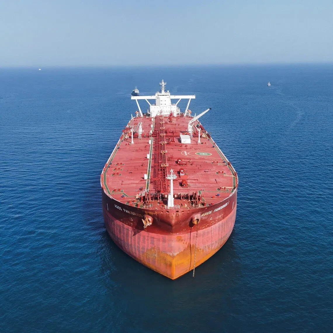 A Malta-flagged tanker arriving in Iraq’s territorial waters after transiting the Strait of Hormuz on April 17.
