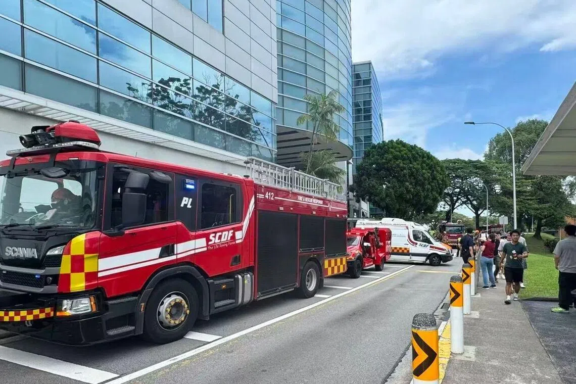 1 taken to hospital after fire in NTU laboratory