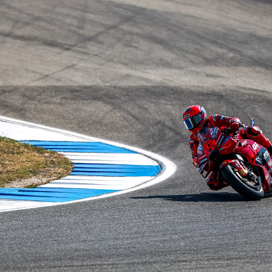 MotoGP - Thailand Grand Prix - Chang International Circuit, Buriram, Thailand - February 28, 2025 Ducati Lenovo Team's Marc Marquez in action during practice. REUTERS/Athit Perawongmetha