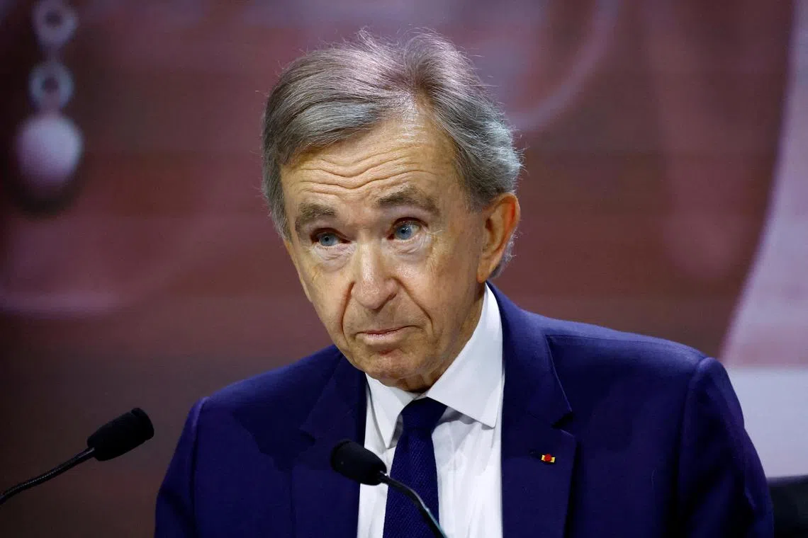 Bernard Arnault's fortune dropped by US$20 billion to US$187 billion s demand for luxury goods continues to sour.