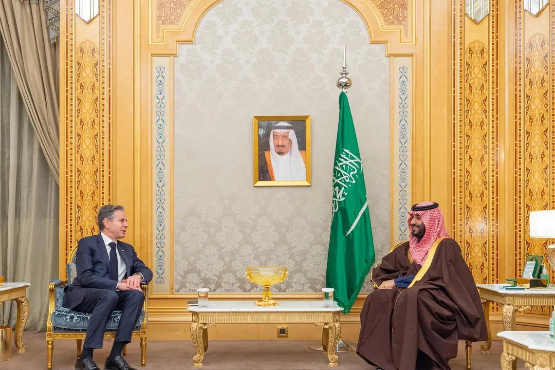 Blinken meets with Saudi Crown Prince to discuss Gaza | The Straits Times