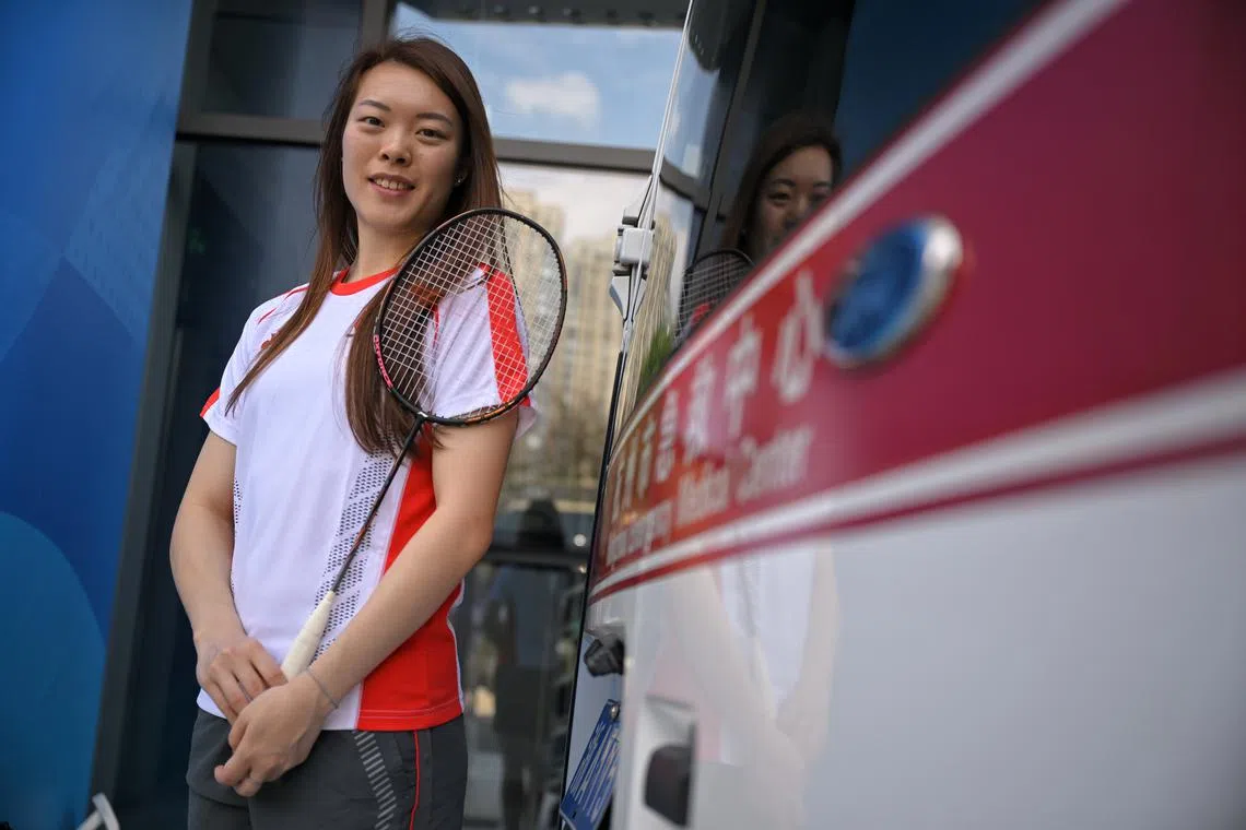 National women's doubles badminton player Jin Yujia is excited to return to her hometown of Hangzhou.
