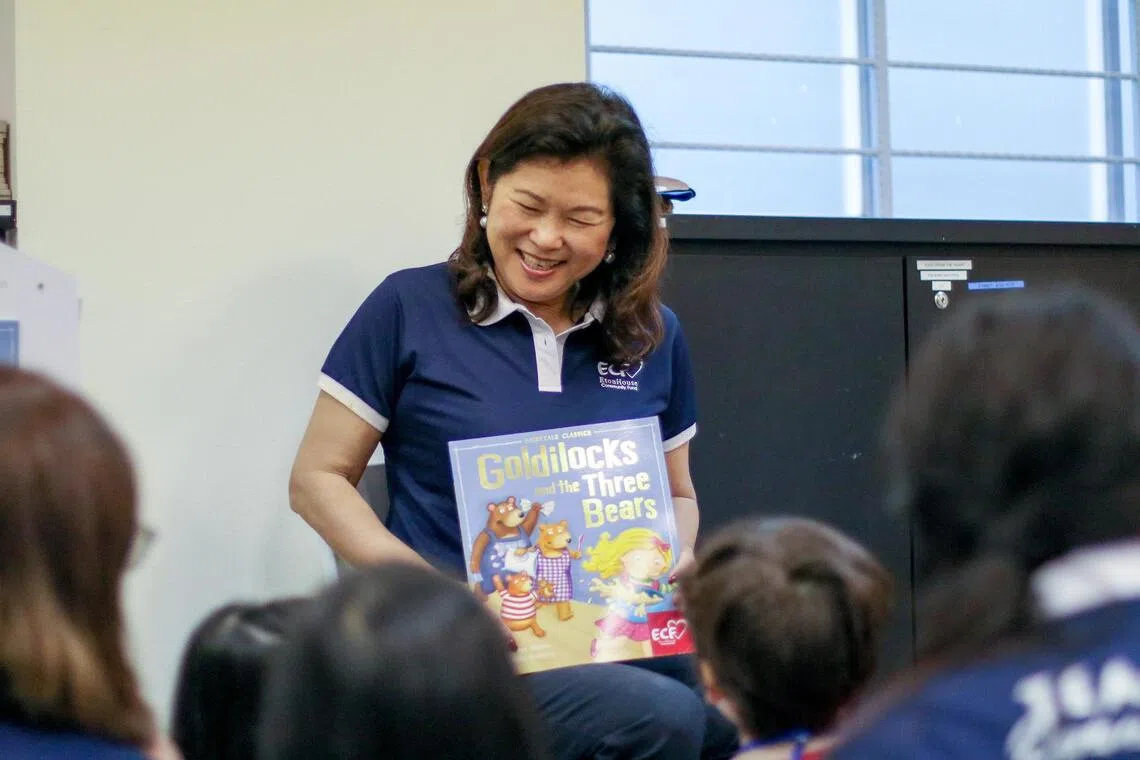 EtonHouse founder Ng Gim Choo likes to read Goldilocks And The Three Bears to children.