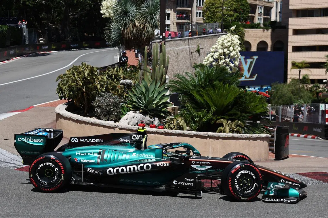 Formula One F1 - Monaco Grand Prix - Circuit de Monaco, Monaco - June 6, 2026 Aston Martin's Fernando Alonso in action during practice REUTERS/Jakub Porzycki
