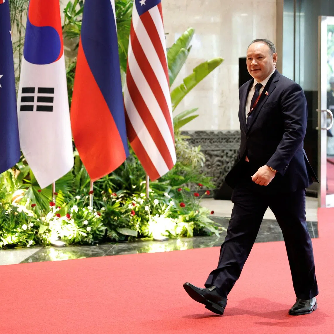 The Philippines' Defense Secretary Gilberto Teodoro arrives to attend the ASEAN Defence Ministers' Meeting (ADMM) in Jakarta, Indonesia, November 15, 2023. REUTERS/Willy Kurniawan/Pool