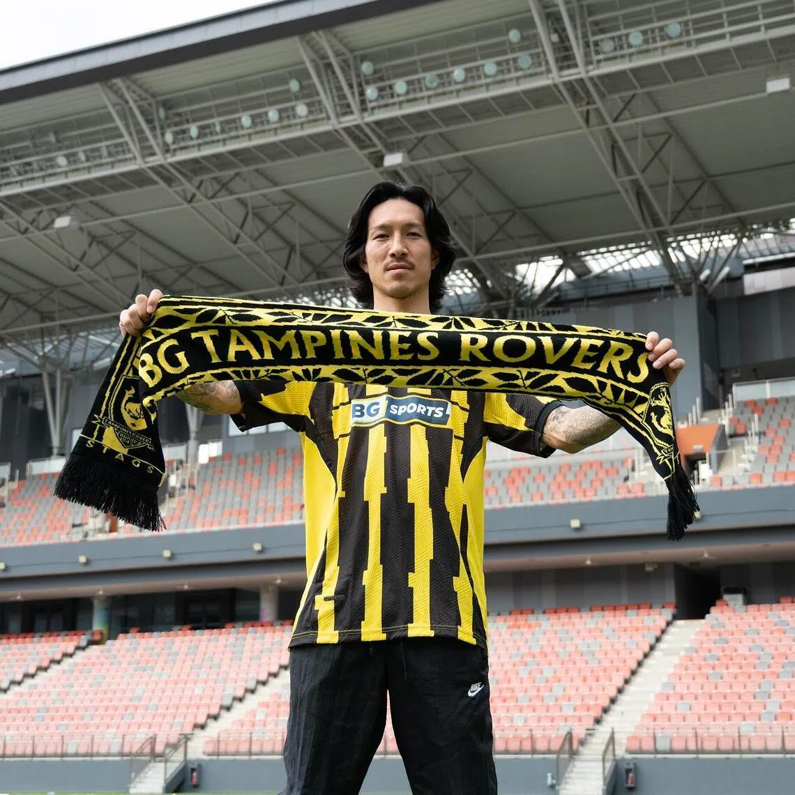 dgsoc04 - BG Tampines Rovers’ new signing Yuki Kobayashi will add depth and quality to the Stags’ ranks. 
Credit: BG Tampines Rovers