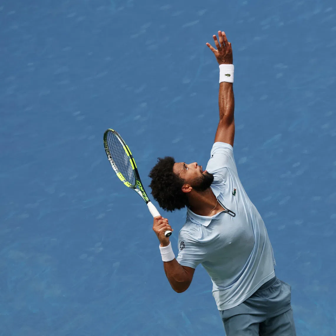Tennis - U.S. Open - Flushing Meadows, New York, United States - August 31, 2026 France's Arthur Fils in action during his first round match against Greece's Stefanos Tsitsipas IMAGN IMAGES via Reuters/Geoff Burke