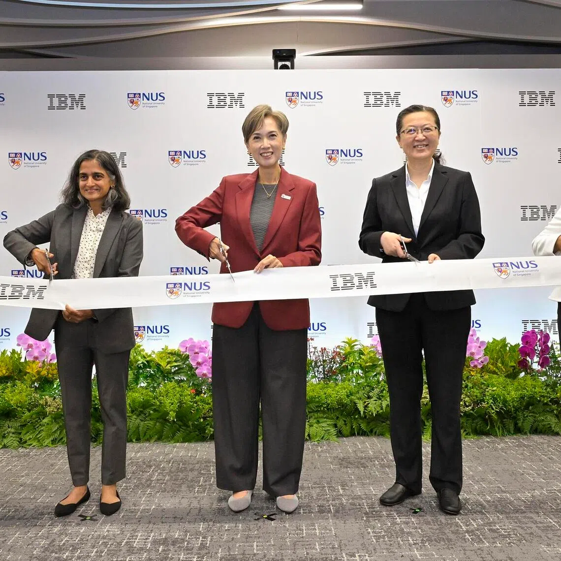 aznus23 - Minister Josephine Teo at the launch of the IBM–NUS Research and Innovation Centre. Credit: MDDI