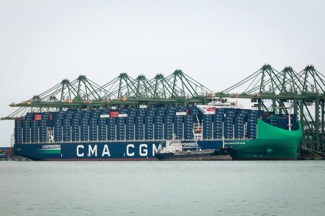 Longer than Eiffel Tower laid on its side: Mega LNG-powered ship arrives in Singapore