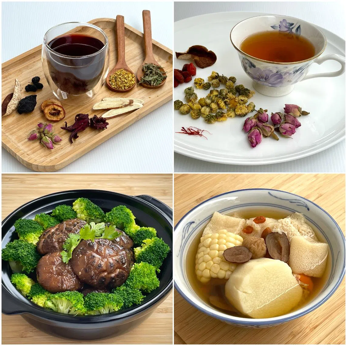 Here are six recipes for healthier brews, soups and braised mushrooms.