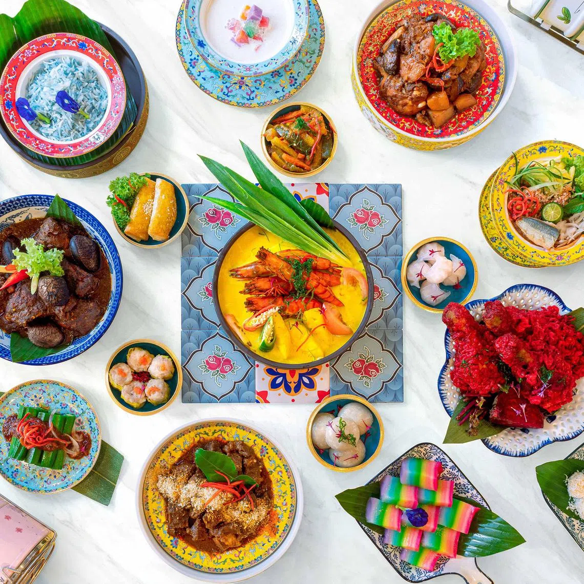 Nyonya Classics Lunch Buffet at M Hotel Singapore offers a spread of over 30 dishes, including Peranakan classics such as Nyonya Laksa, Roasted Ayam Buah Keluak and Beef Cheek Rendang.