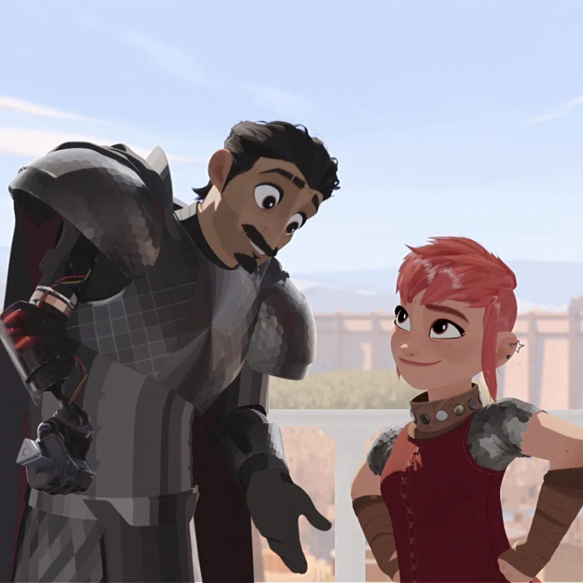 nytnimona05 - Characters played by Riz Ahmed (left) and Chloe Grace Moretz in Nimona



Source/copyright: Netflix