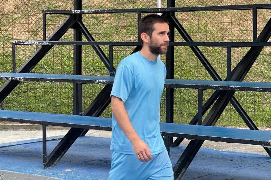 Argentina's Gendarmeria officer Nahuel Gallo, who, according to Venezuelan officials, was detained after attempting to enter Venezuela irregularly, walks at an undisclosed location in this image obtained by Reuters on January 3, 2025.