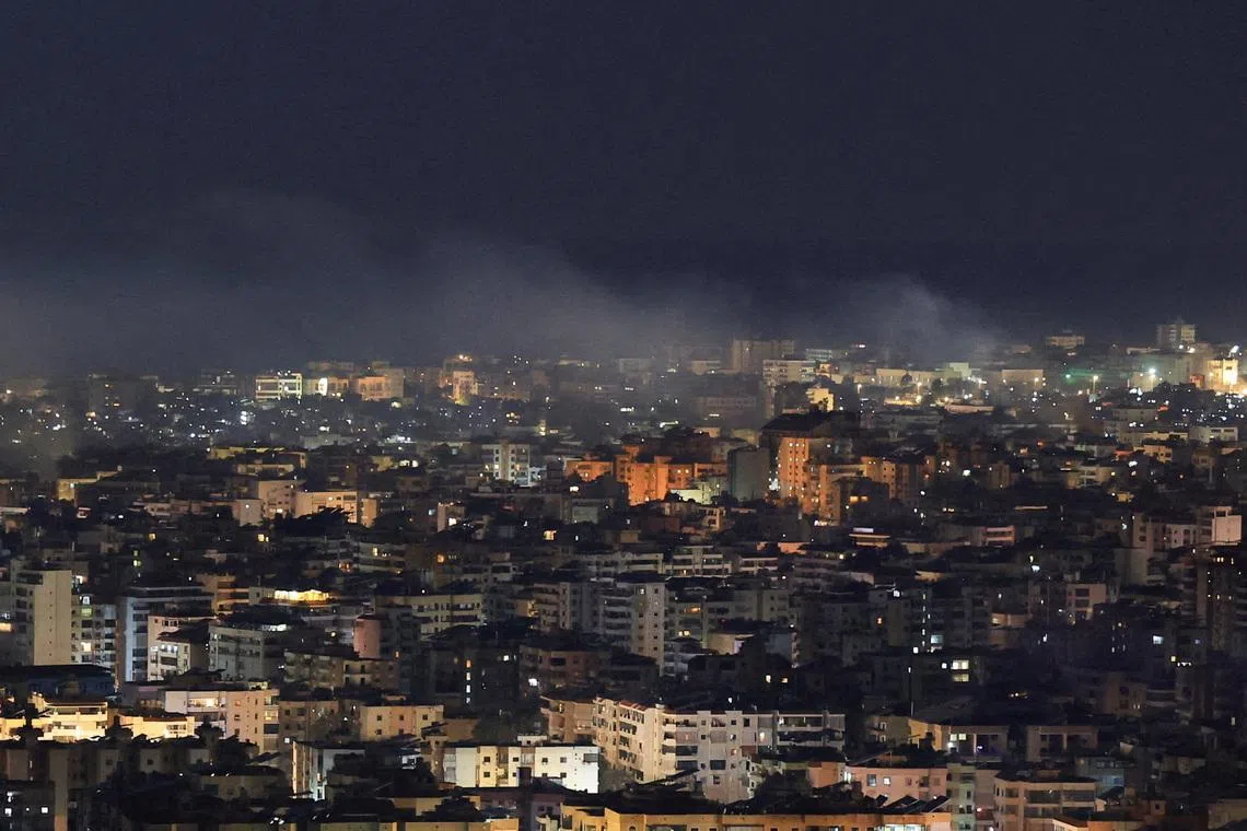Smoke rises after Israeli strikes in Beirut's southern suburbs, Lebanon. REUTERS/Mohamed Azakir