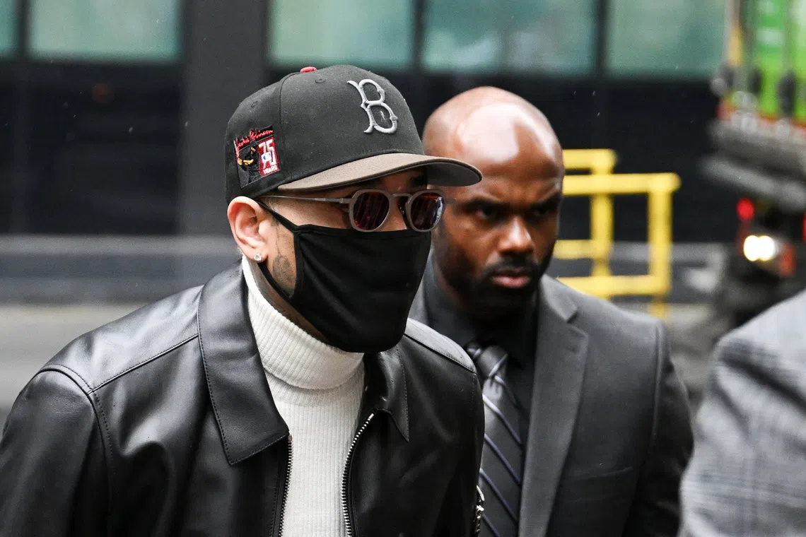 US singer Chris Brown arrives at Southwark Crown Court where he is due to be sentenced after pleading guilty to affray over an incident in which prosecutors said he attacked a music producer with a bottle in a London nightclub in 2023, in London, Britain, October 26, 2026. REUTERS/Chris J Ratcliffe