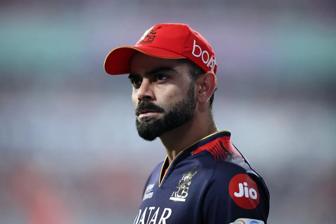 Cricket - Indian Premier League - IPL - Qualifier 1 - Punjab Kings v Royal Challengers Bengaluru - Maharaja Yadavindra Singh International Cricket Stadium, New Chandigarh, India - May 29, 2025 Royal Challengers Bengaluru's Virat Kohli during the match REUTERS/Anushree Fadnavis