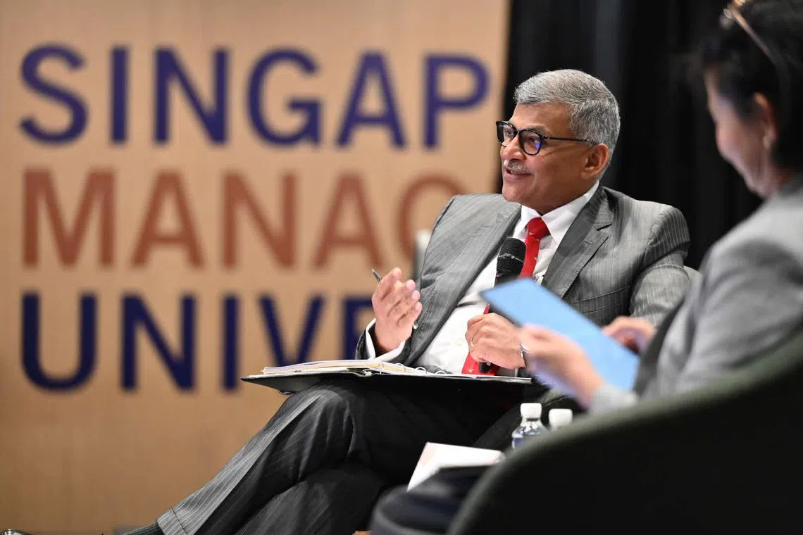 Chief Justice Sundaresh Menon spoke about the role of the courts at the Singapore Management University, in the first session of a series of conversations between the judiciary and the community.