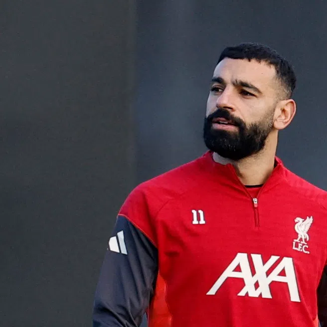 FILE PHOTO: Soccer Football - UEFA Champions League - Liverpool Training - AXA Training Centre, Liverpool, Britain - December 8, 2025 Liverpool's Mohamed Salah during training Action Images via Reuters/Jason Cairnduff/File Photo