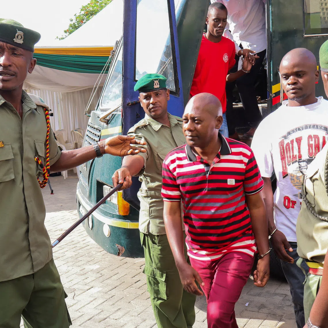 Paul Mackenzie, a Kenyan cult leader, arrives for his judgment at the Mombasa High Court, Kenya, on Oct 19.