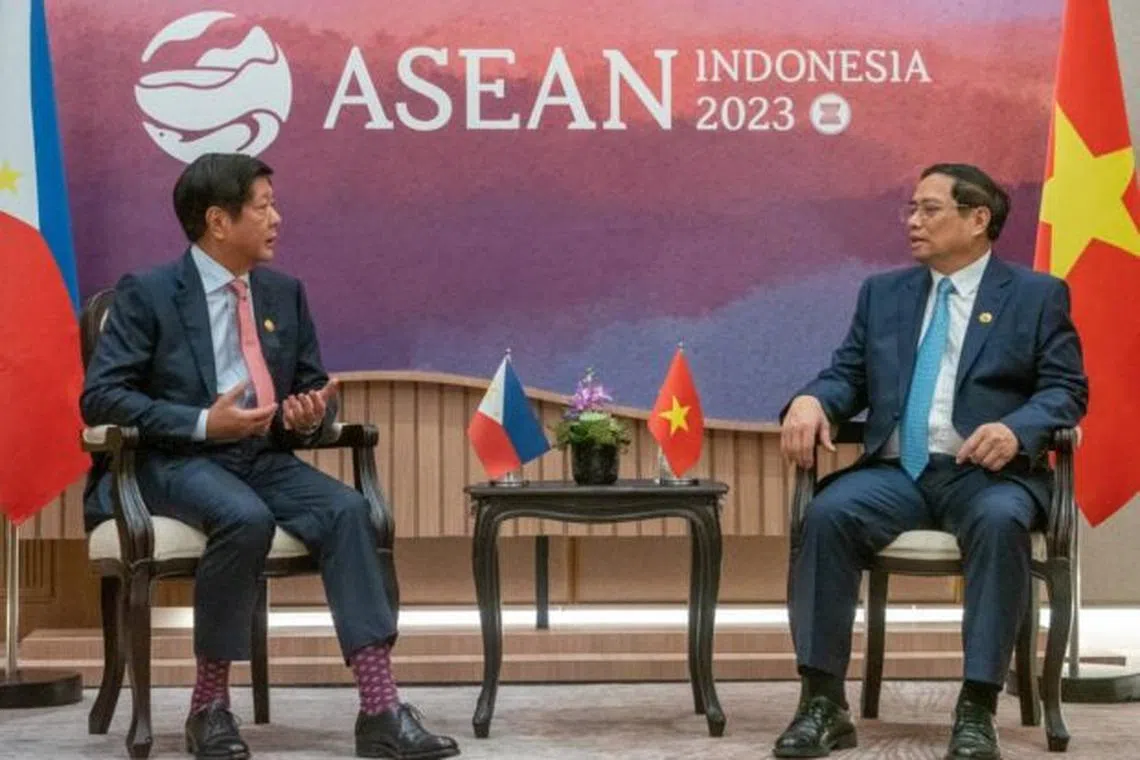 Philippine President Ferdinand Marcos Jr and Vietnamese Prime Minister Pham Minh Chinh hold talks on the sidelines of the Asean Summit in Indonesia.