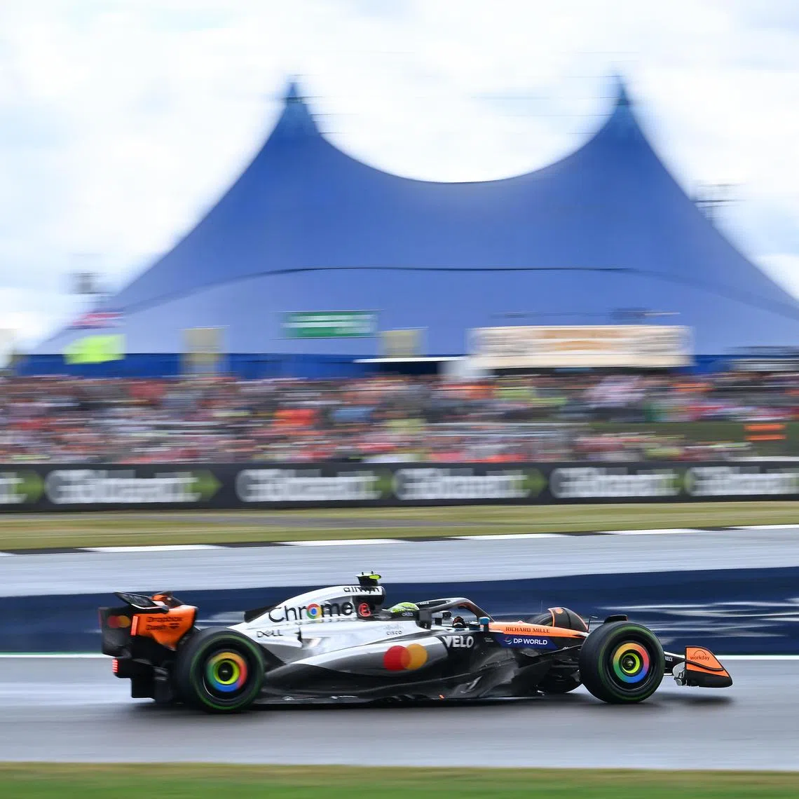 McLaren driver Lando Norris competes during the Formula 1 British Grand Prix at Silverstone.