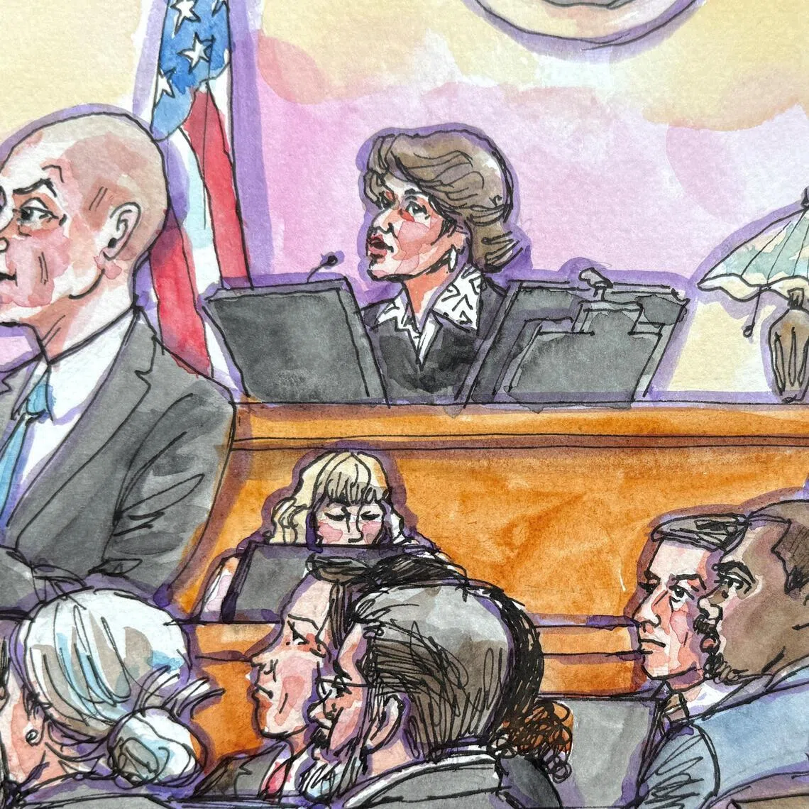 Meta’s lawyer Paul Schmidt makes opening statements before US District Judge Yvonne Gonzalez Rogers on Aug 18.