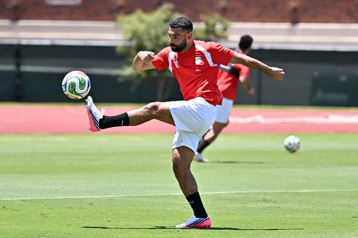 Soccer Football - FIFA World Cup 2026 - Egypt Training - Southern Methodist University, Dallas, Texas, U.S. - July 2, 2026 Egypt's Mohamed Salah during training IMAGN IMAGES via Reuters/Maria Lysaker