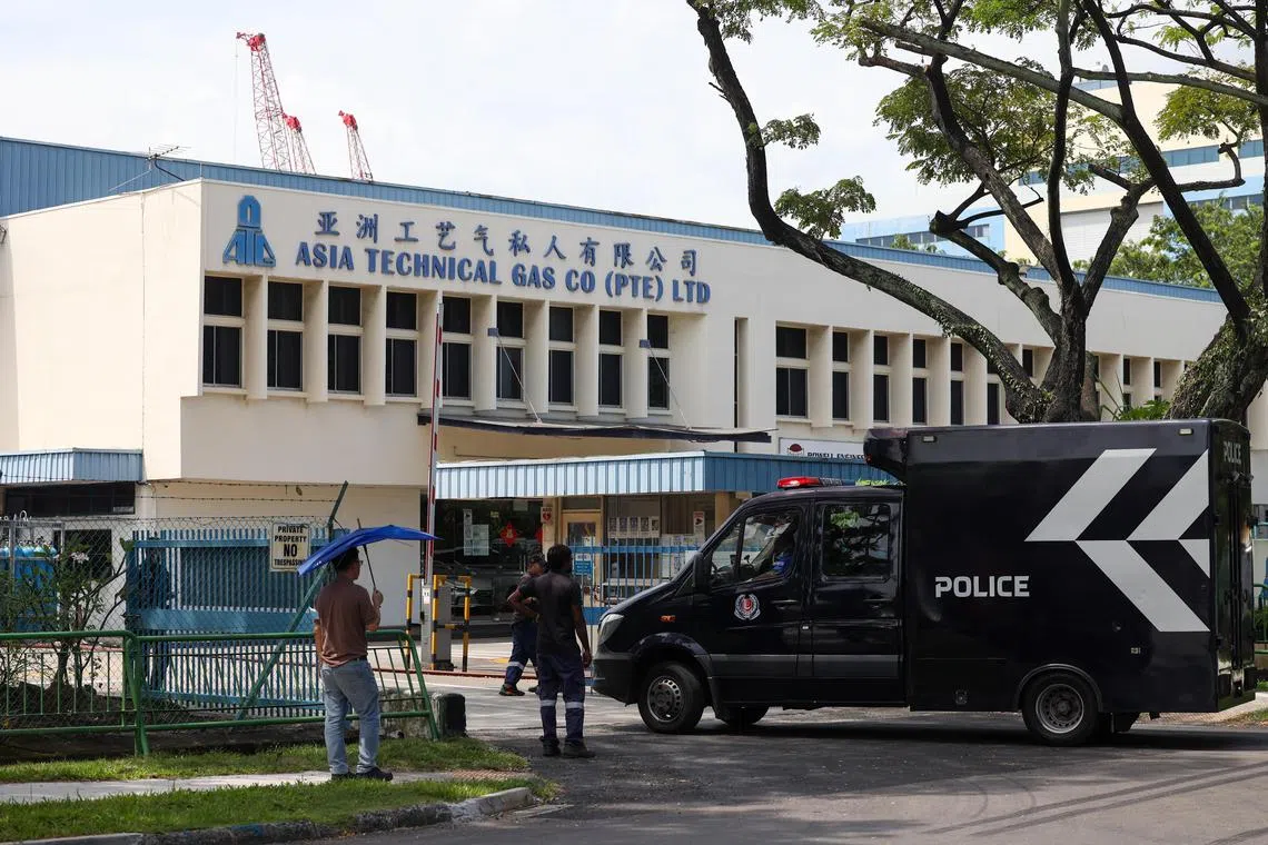 One worker was killed and another injured after an explosion at Asia Technical Gas on Dec 30, 2022.