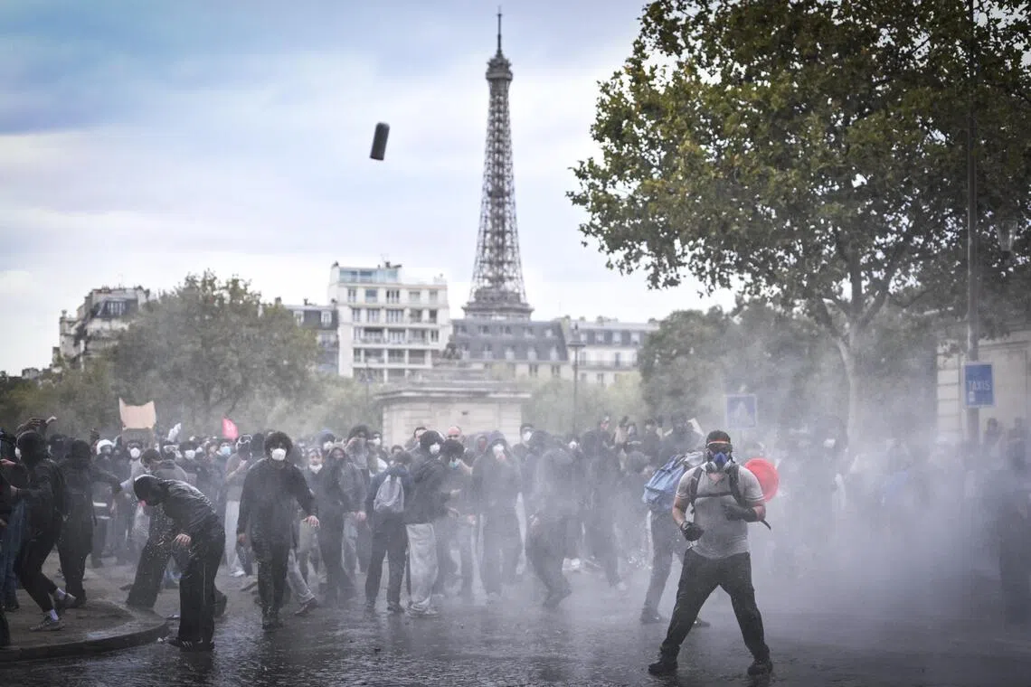 Some 161,500 people turned out in the rallies, according to France’s interior ministry – more than double the 71,500 estimate it gave for demonstrations on Oct 8.