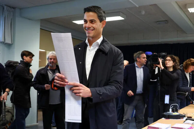 Democrats 66 party leader Rob Jetten votes during the Dutch parliamentary election, in The Hague, Netherlands, on Oct 29.