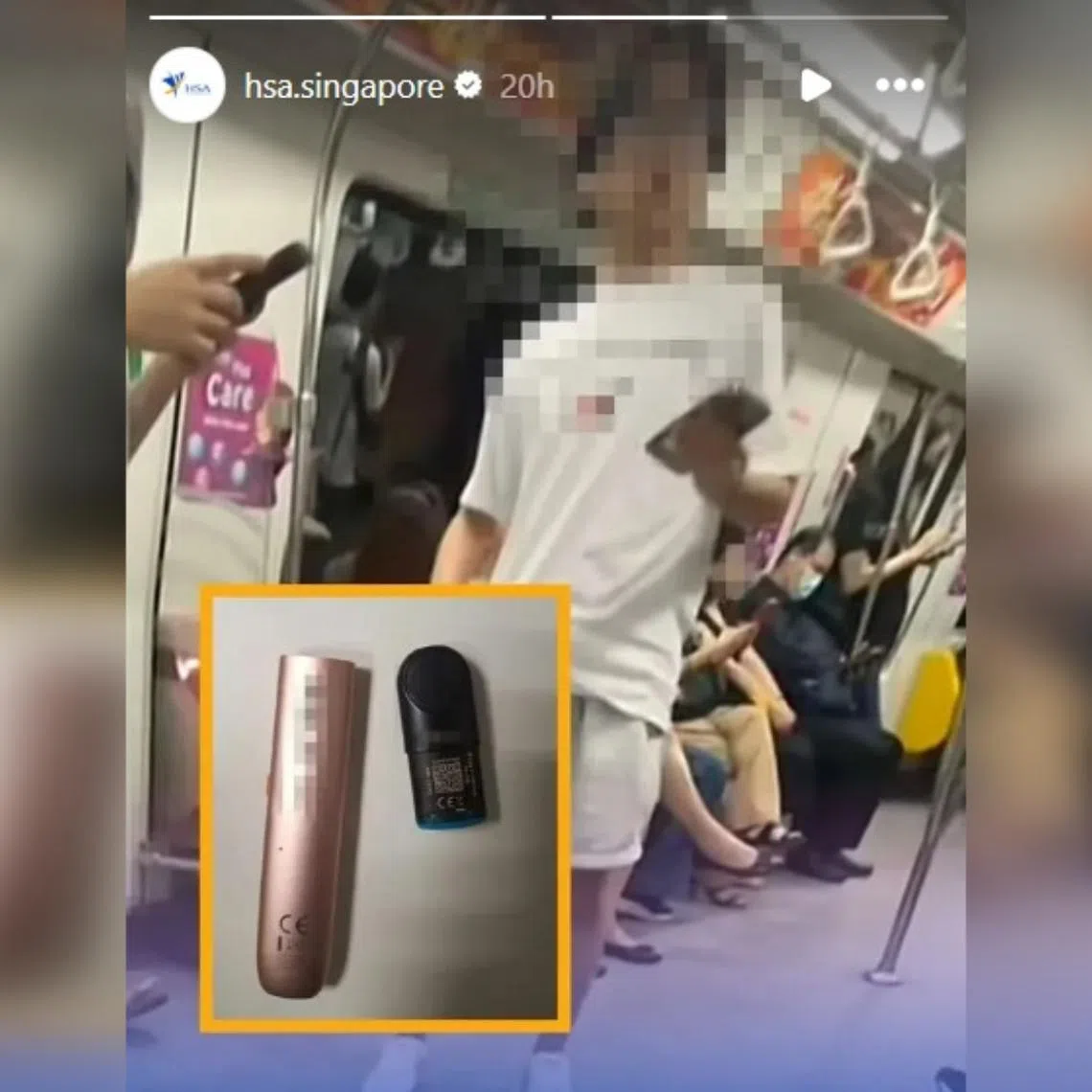 On Aug 1, the Health Sciences Authority (HSA) said the 17-year-old was found with a vape in his possession and is assisting with investigations. 