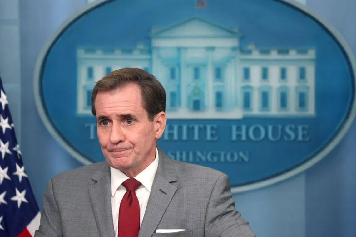 White House National Security Council Strategic Communications Coordinator John Kirby takes part in a  press briefing held by White House Press Secretary Karine Jean-Pierre at the White House in Washington, U.S., October 31, 2023. REUTERS/Leah Millis/File Photo