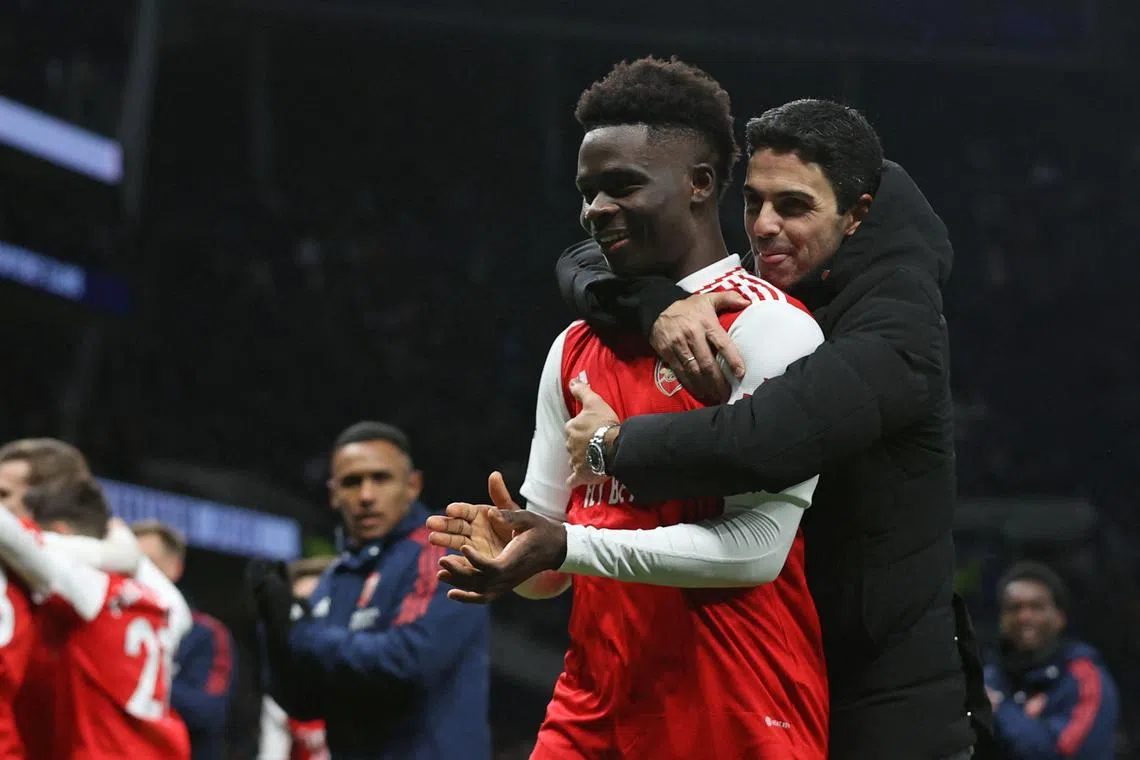 Arsenal manager Mikel Arteta has said that winger Bukayo Saka is a rare talent and is pleased to have him on his team.