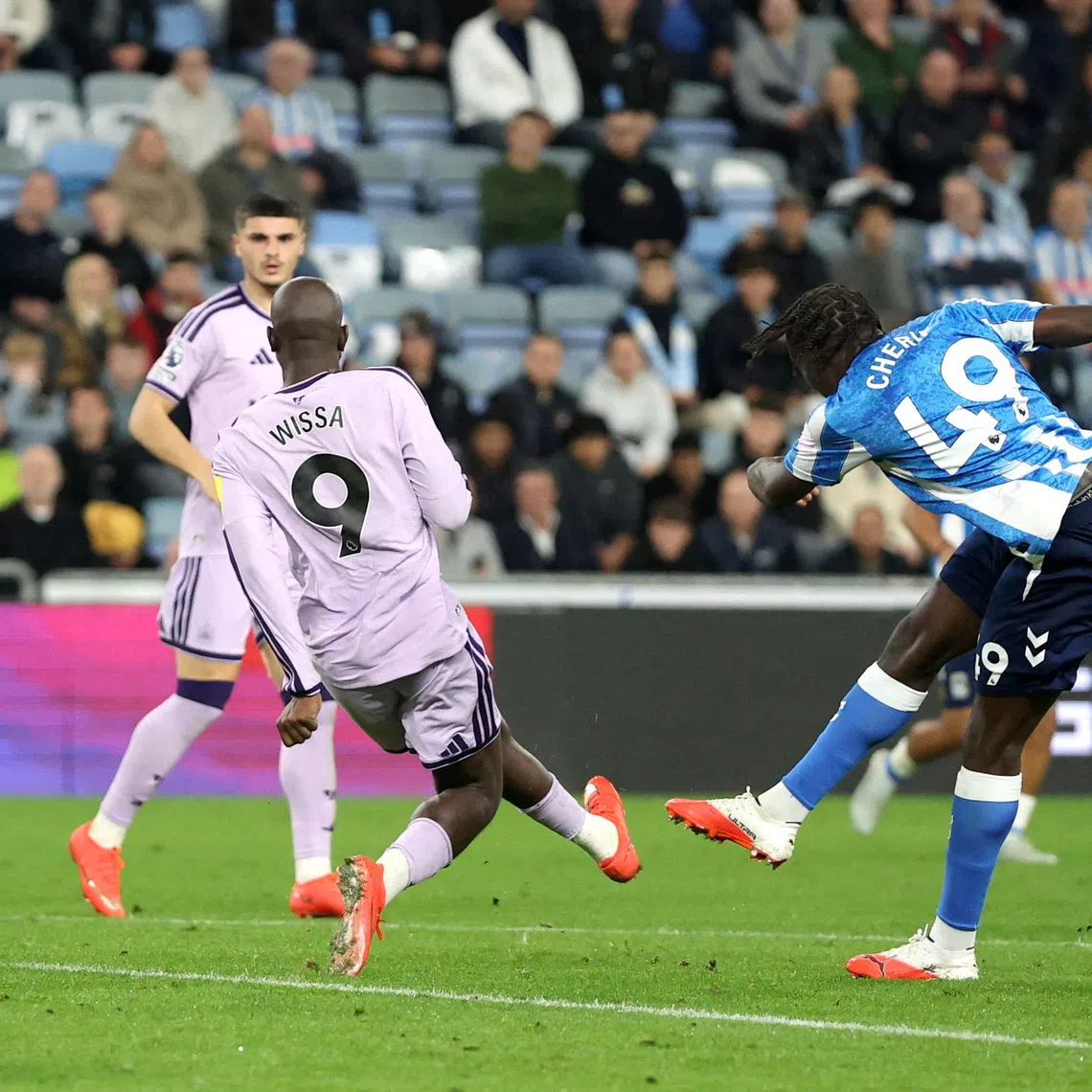 Soccer Football - Premier League - Coventry City v Newcastle United - Coventry Building Society Arena, Coventry, Britain - October 12, 2026 Coventry City's Sidiki Cherif  scores their second goal REUTERS/Chris Radburn