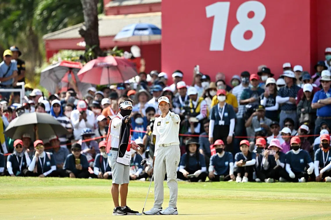 Natthakritta Vongtaveelap of Thailand almost won the 2023 Honda LPGA Thailand in February, but ended up losing by a shot.