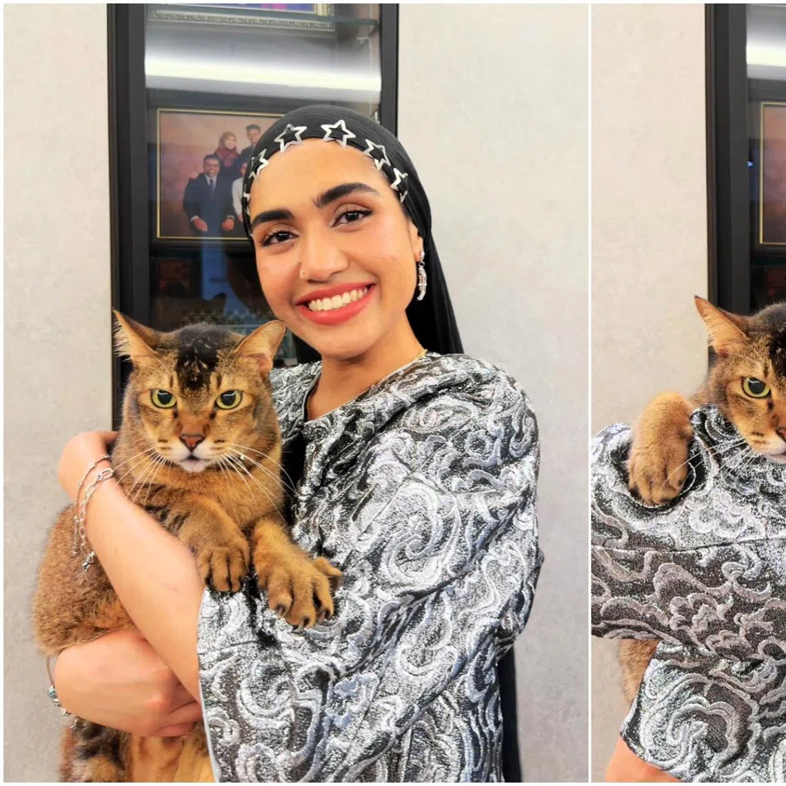 Local singer-actress Shazza and her 12-year-old fur "sibling" Rayyan. 