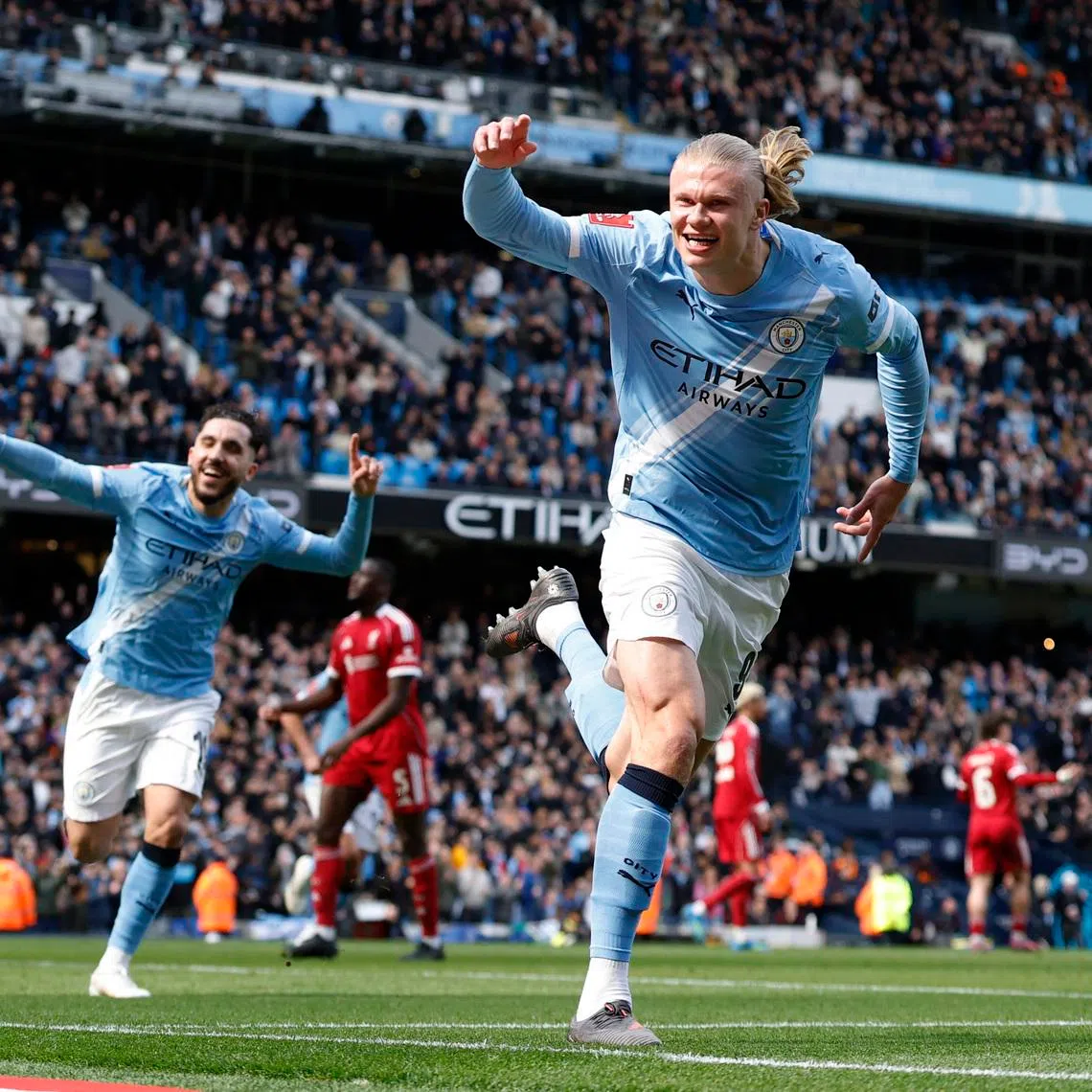 Norwegian striker Erling Haaland has long been compared to a marauding Viking on the pitch as he clocks up records as the fastest player in history to score 100 Premier League goals.