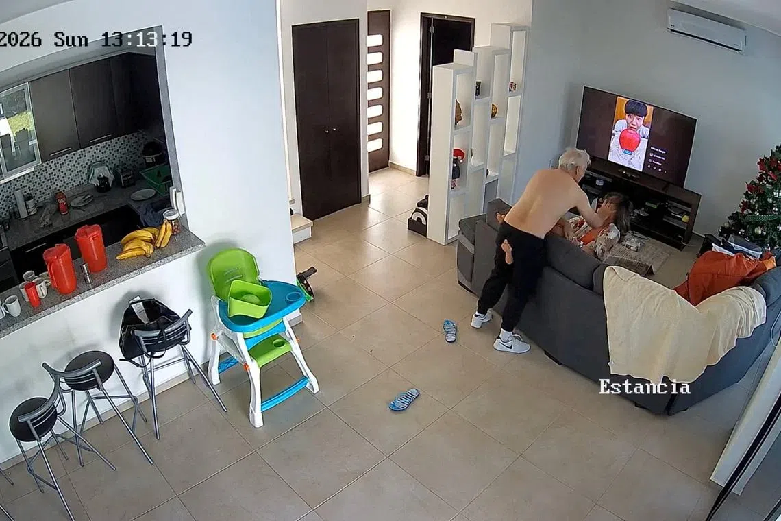 SENSITIVE MATERIAL. THIS IMAGE MAY OFFEND OR DISTURB   A screengrab from surveillance camera video appears to show former Pemex director Victor Rodriguez Padilla using violence against his wife Maria Felicia Jimenez at an unknown location. This image was released by Reuters on June 29, 2026 after multiple media outlets reported on the video. Rodriguez could not be reached for comment. A Friday statement on an X account appearing to belong to him said he had stepped back from public roles while the incident is investigated and was willing to cooperate with authorities. Maria Felicia Jimenez via YouTube/Handout via REUTERS