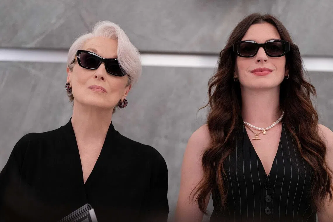 The Devil Wears Prada 2 starred Meryl Streep (left) and Anne Hathaway. 