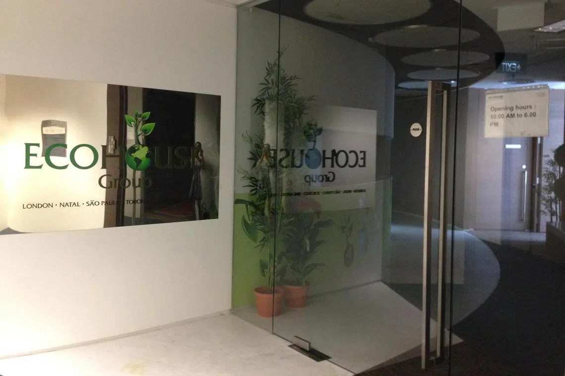 The Singapore office of Brazilian property developer EcoHouse Group, on the 42nd storey of Suntec Tower Two