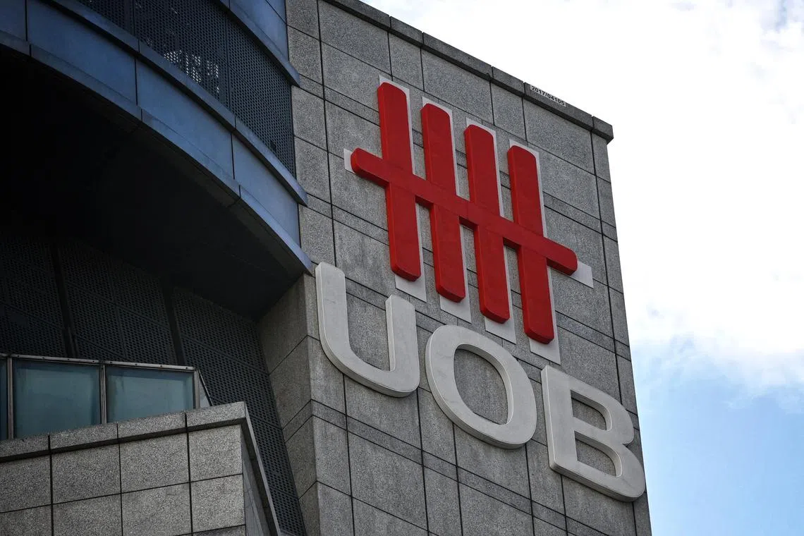 UOB loans gained momentum, growing 3 per cent from a year ago.