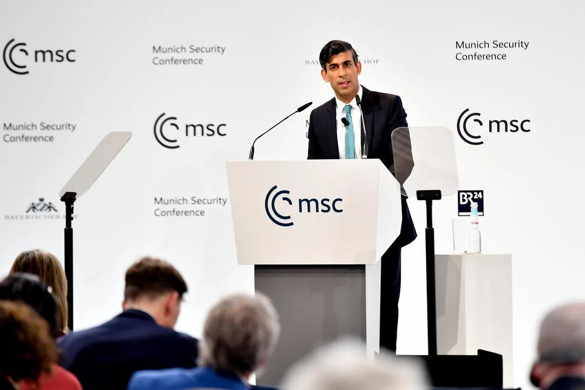 Mr Sunak urged allies to maintain their support in the war against Russia.