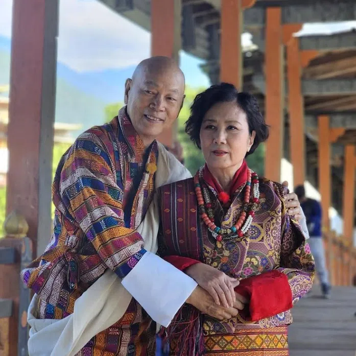 Liza Wang and Law Kar Ying had their wedding photos taken in Bhutan. 