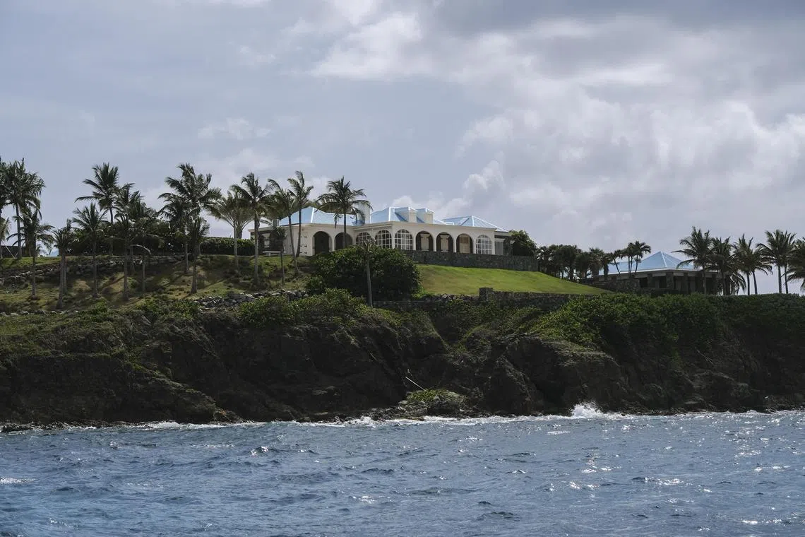 Properties on Little Saint James Island, one of the private islands owned by Jeffrey Epstein, in the US Virgin Islands.
