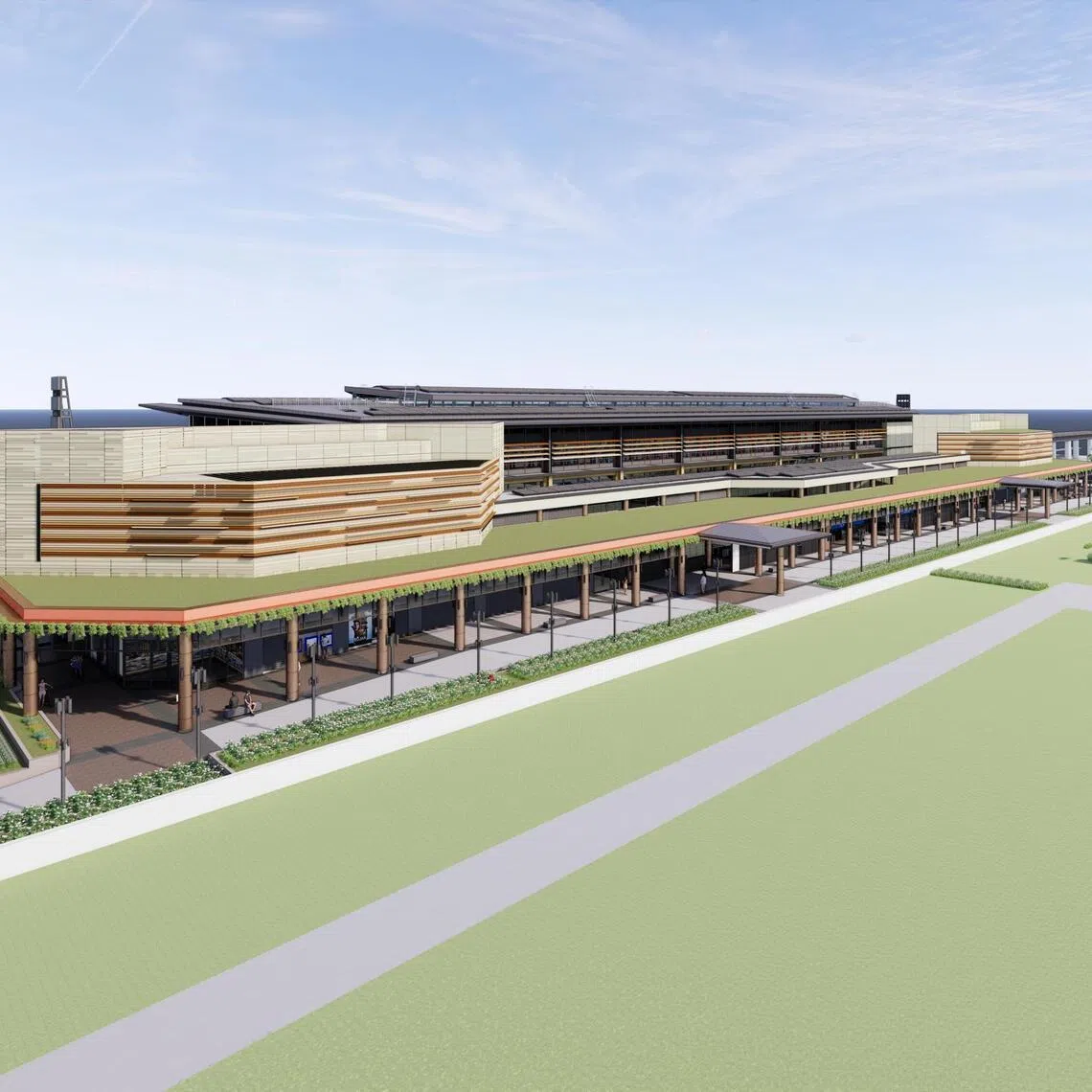 An artist's impression of the interchange station that will connect the Downtown Line to the North-South Line.