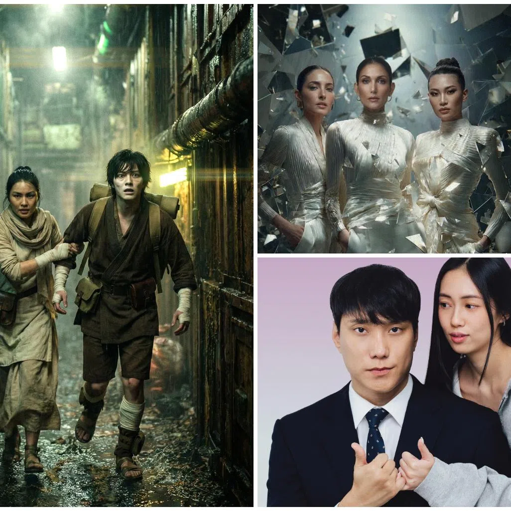 (Clockwise from left) Stills from microdramas Spore Fall, SupermodelMe and One Year Love.