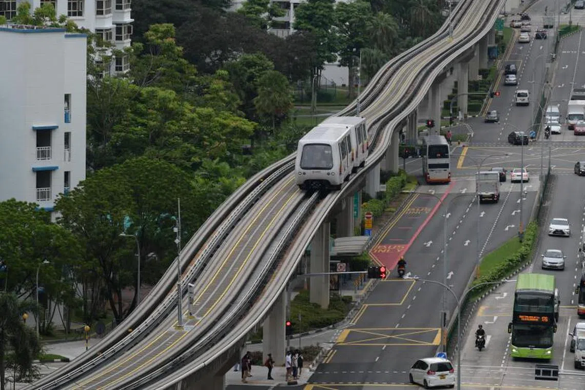 File pix of the Bukit Panjang LRT service.