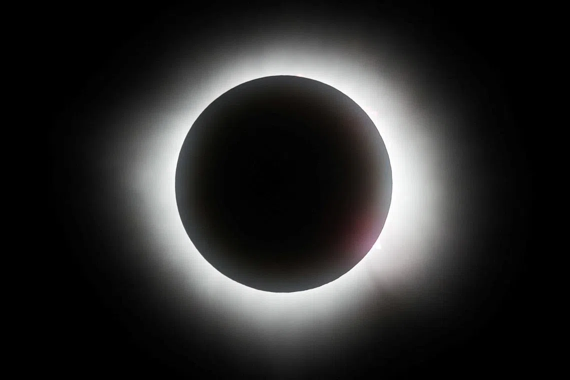 It will take about 80 minutes from the moment the moon first begins to cover the sun to the moment of totality.