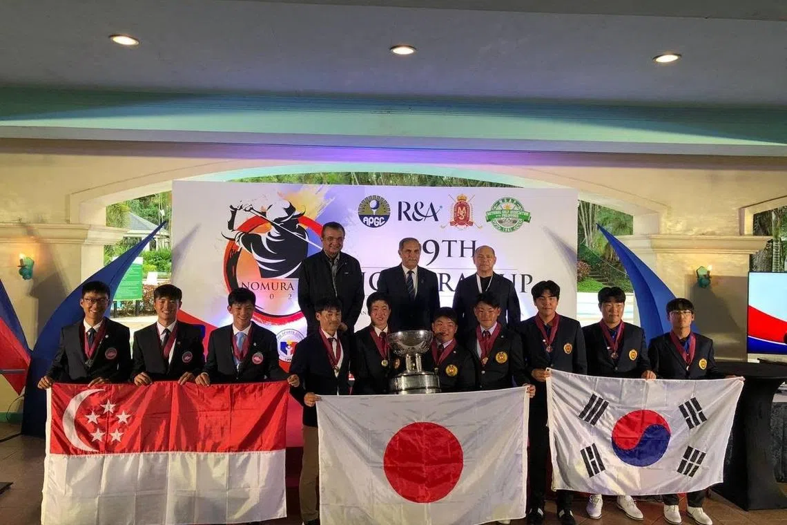 The Singapore team finished second behind Japan at the Nomura Cup. South Korea were third.